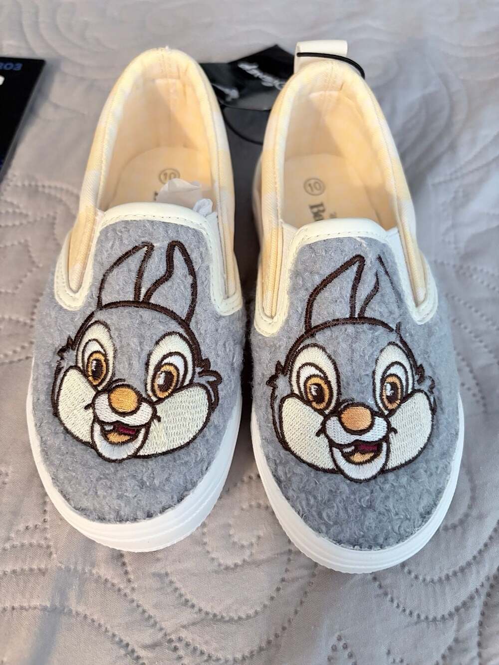 Ground Up Disney Bambi Thumper Toddler Slip-On Sneakers Size 10